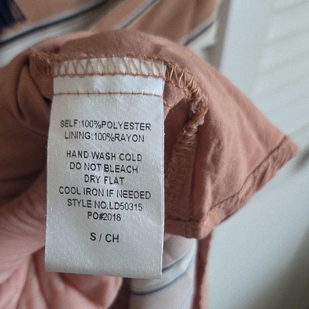 Striped Tan Dress - Picture 11 of 11